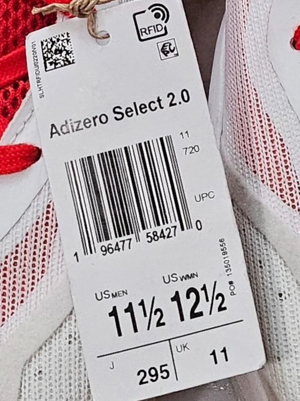 Adidas Adizero Select 2.0 Mens Basketball Shoes Red White IG6685 Size 11.5 NEW